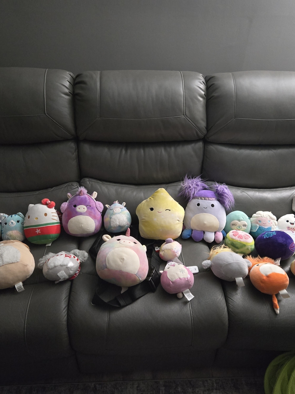 Squishmallows Plush Collection (27) 6 slot green mess storage hanger (Hello Kitt